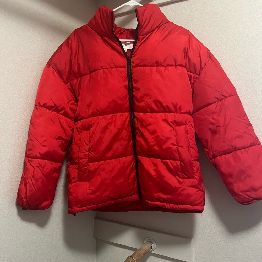 BP red puffer jacket - Size S